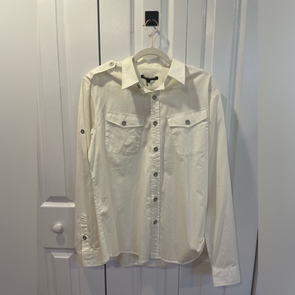 White/beige men dress shirt